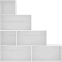 vidaXL - Boekenkast - Wit - Bewerkt hout Clearance