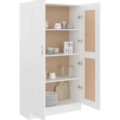 vidaXL - Boekenkast - Wit - Bewerkt hout Online