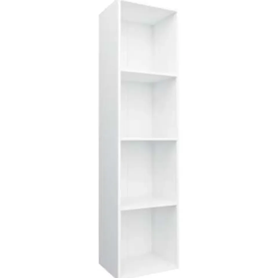 vidaXL - Boekenkast - Wit - Bewerkt hout - 36 x 30 x 143 cm Clearance