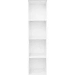 vidaXL - Boekenkast - Wit - Bewerkt hout - 36 x 30 x 143 cm Clearance