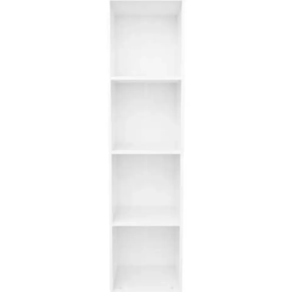vidaXL - Boekenkast - Wit - Bewerkt hout - 36 x 30 x 143 cm Clearance