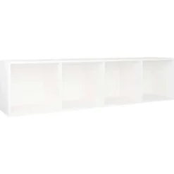 vidaXL - Boekenkast - Wit - Bewerkt hout - 36 x 30 x 143 cm Clearance