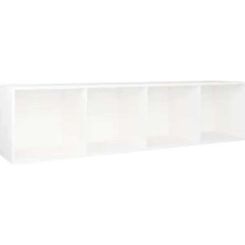vidaXL - Boekenkast - Wit - Bewerkt hout - 36 x 30 x 143 cm Clearance
