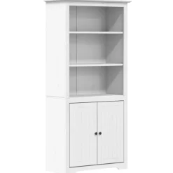 vidaXL - Boekenkast - Wit - Grenenhout Hot