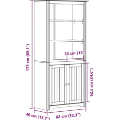 vidaXL - Boekenkast - Wit - Grenenhout Hot