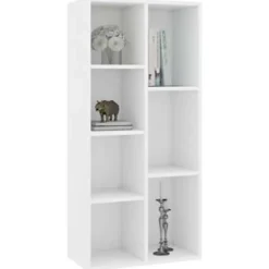 vidaXL - Boekenkast - Wit - Bewerkt hout Outlet