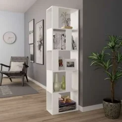 vidaXL - Boekenkast - Wit - Bewerkt hout Clearance