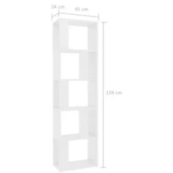 vidaXL - Boekenkast - Wit - Bewerkt hout Clearance