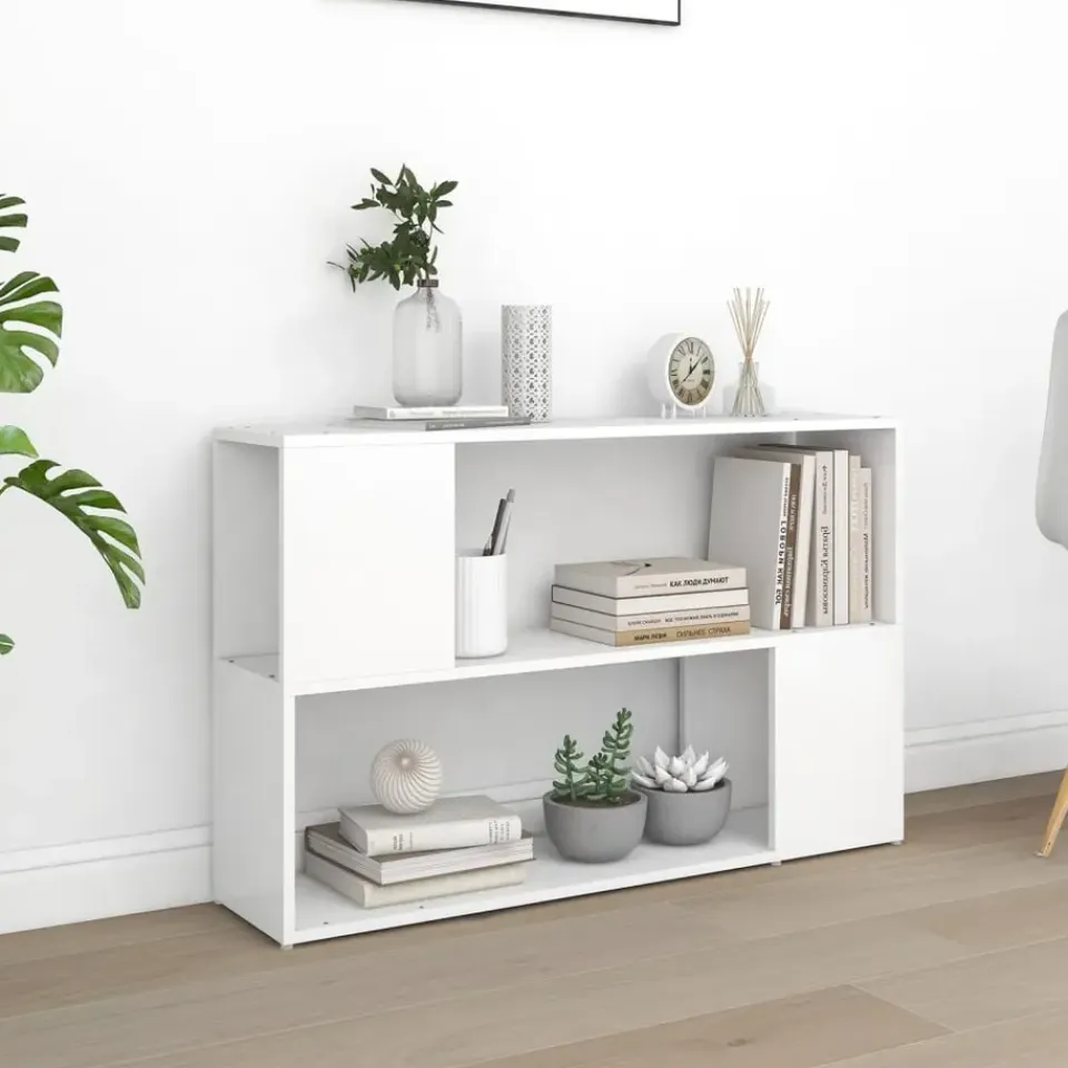 vidaXL - Boekenkast - Wit - Bewerkt hout - 100 x 24 x 63 cm Clearance