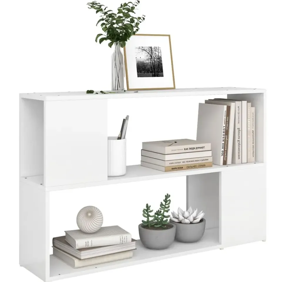 vidaXL - Boekenkast - Wit - Bewerkt hout - 100 x 24 x 63 cm Clearance