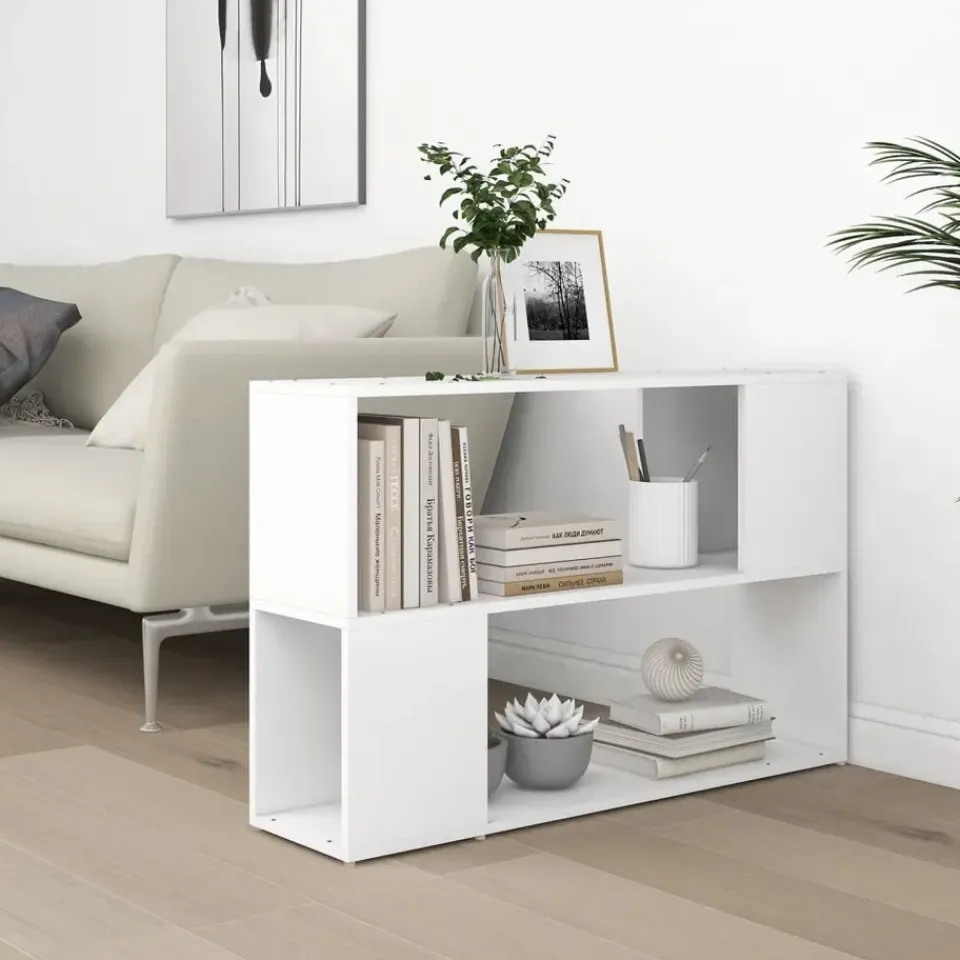 vidaXL - Boekenkast - Wit - Bewerkt hout - 100 x 24 x 63 cm Clearance