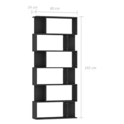 vidaXL - Boekenkast - Zwart - Bewerkt hout Best