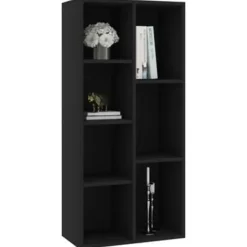 vidaXL - Boekenkast - Zwart - Bewerkt hout Discount