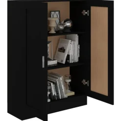 vidaXL - Boekenkast - Zwart - Bewerkt hout Best