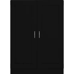 vidaXL - Boekenkast - Zwart - Bewerkt hout Best