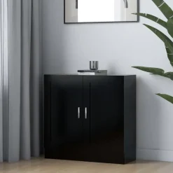 vidaXL - Boekenkast - Zwart - Bewerkt hout Sale