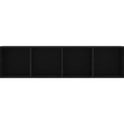 vidaXL - Boekenkast - Zwart - Bewerkt hout New