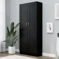 vidaXL - Boekenkast - Zwart - Bewerkt hout Outlet