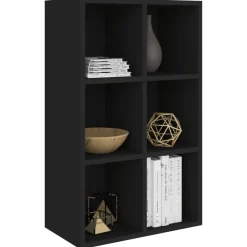 vidaXL - Boekenkast - Zwart - Bewerkt hout - 66 x 30 x 98 cm Clearance