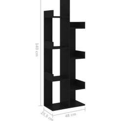 vidaXL - Boekenkast - Zwart - Bewerkt hout Discount