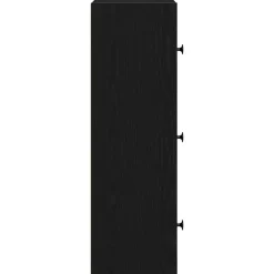 vidaXL - Boekenkast met 3 deuren voor woonkamers - Zwart - Hout - 40x24x77 cm
