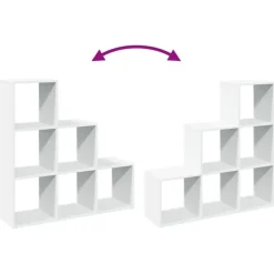 vidaXL - Boekenkast met 10 open vakken voor woonkamers - Wit - 99x29x99 cm Outlet