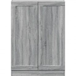 vidaXL - Boekenkast met 2 plakken en 2 deuren - Grijs sonoma - 82.5x30.5x115 cm Online