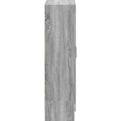 vidaXL - Boekenkast met 2 plakken en 2 deuren - Grijs sonoma - 82.5x30.5x115 cm Online