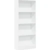 vidaXL - Boekenkast met 4 vakken voor kantoor - Wit - Hout - 60x24x143 cm New