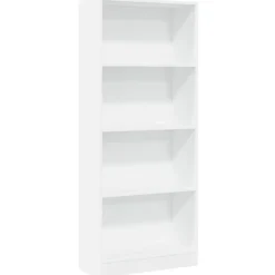 vidaXL - Boekenkast met 4 vakken voor kantoor - Wit - Hout - 60x24x143 cm New