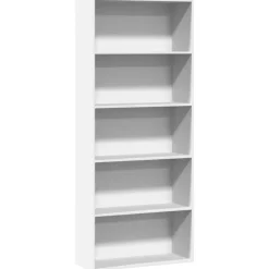 vidaXL - Boekenkast met 5 vakken voor kantoor - Wit - Hout - 80x30x189 cm New
