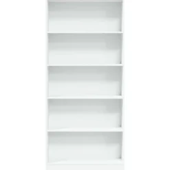 vidaXL - Boekenkast met 5 vakken - Wit - Bewerkt hout - 80x24x176 cm Discount