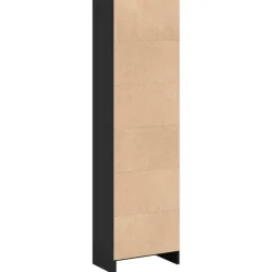 vidaXL - Boekenkast met 4 vakken - Zwart - Bewerkt hout - 40x24x143 cm Clearance