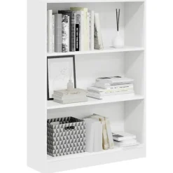 vidaXL - Boekenkast met 3 vakken - Wit - Bewerkt hout - 80x24x109 cm Best