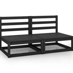 vidaXL - Buitenbank - Zwart - Grenenhout Online