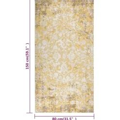 vidaXL - Buitenkleed - Geel - Polypropyleen - 80 x 150 cm Sale