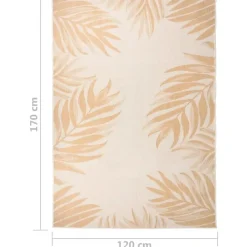 vidaXL - Buitenkleed - Geel - Kunststof - 120 x 170 cm Online