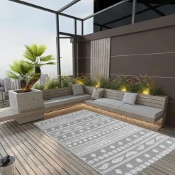 vidaXL - Buitenkleed - Grijs - Polypropyleen - 120 x 180 cm Clearance