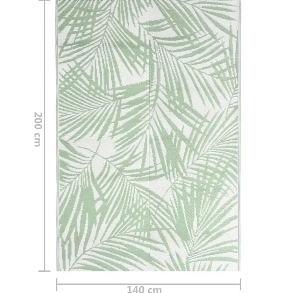 vidaXL - Buitenkleed - Groen - Polypropyleen - 140 x 200 cm Outlet