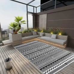 vidaXL - Buitenkleed - Zwart - Polypropyleen - 190 x 290 cm Sale