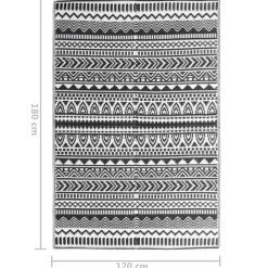 vidaXL - Buitenkleed - Zwart - Polypropyleen - 120 x 180 cm Discount