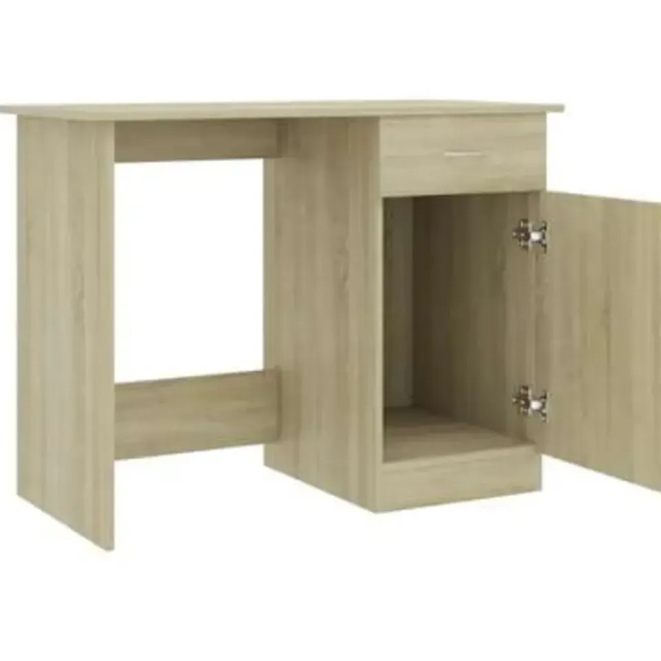 vidaXL - Bureau - Bruin - Bewerkt hout Sale