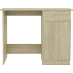 vidaXL - Bureau - Bruin - Bewerkt hout Sale