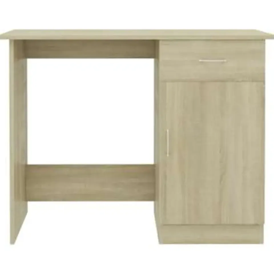 vidaXL - Bureau - Bruin - Bewerkt hout Sale