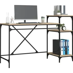 vidaXL - Bureau - Bruin - Bewerkt hout - 135 x 50 x 90 cm New
