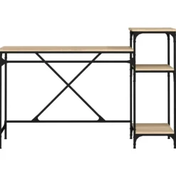 vidaXL - Bureau - Bruin - Bewerkt hout - 135 x 50 x 90 cm New