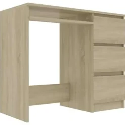 vidaXL - Bureau - Bruin - Bewerkt hout Best