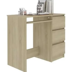 vidaXL - Bureau - Bruin - Bewerkt hout Best