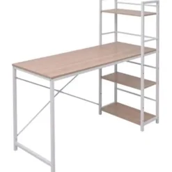 vidaXL - Bureau - Bruin - Bewerkt hout Outlet