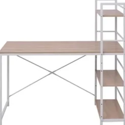 vidaXL - Bureau - Bruin - Bewerkt hout Outlet